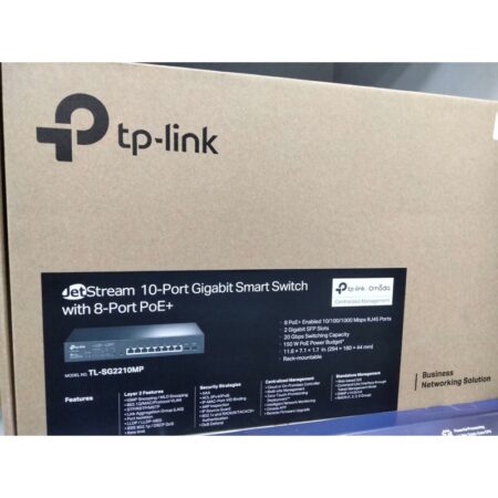 Tp-Link JetStream 10-Port Gigabit Smart Switch with 8-Port PoE+ (TL-SG2210MP)