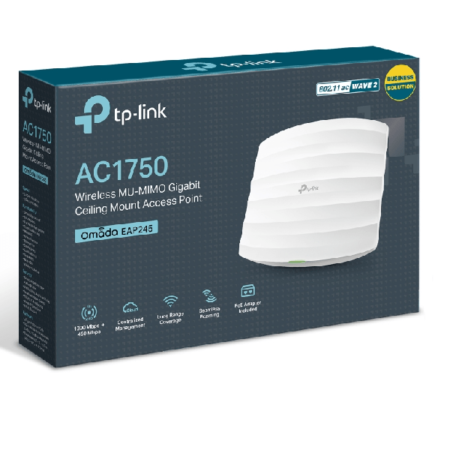 TP-Link TL-EAP245 AC1750 Wireless Dual Band Ceiling Mount Access Point