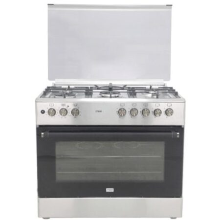 Mika 90cmx60cm 5Gas Burner Standing Cooker- Electric Oven